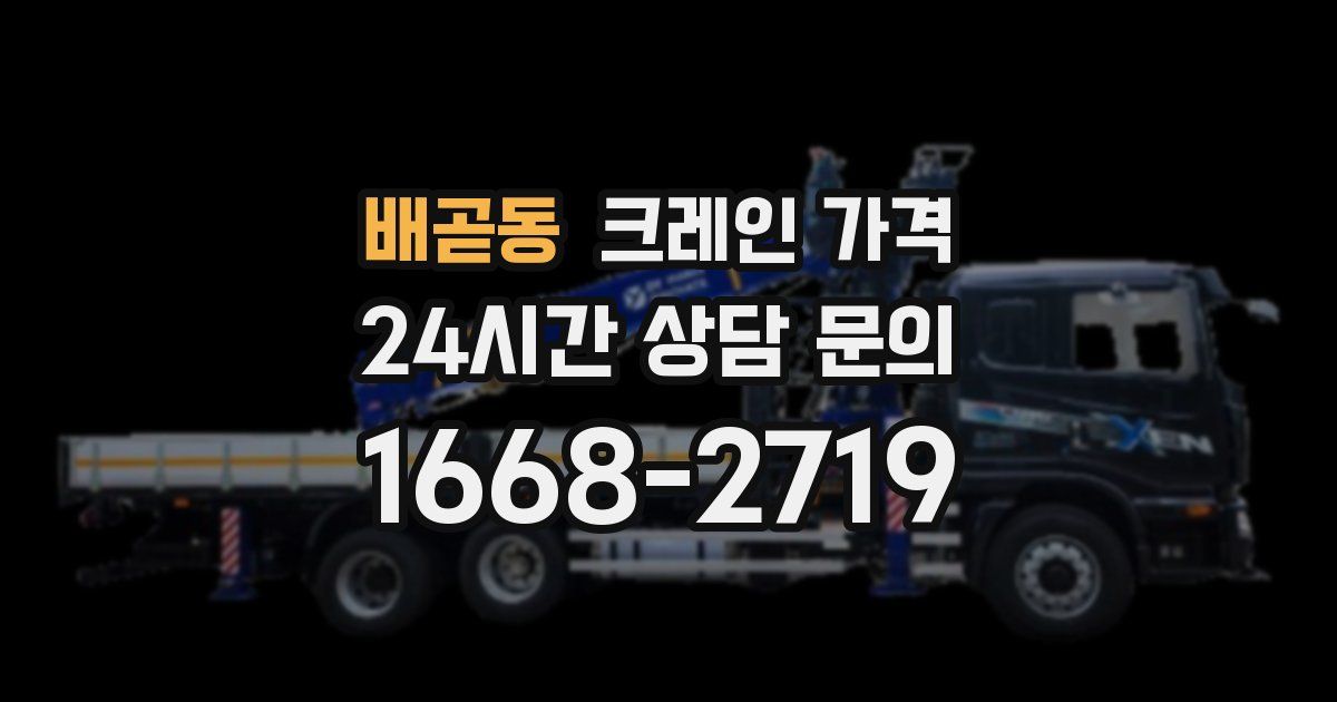 배곧동 크레인 가격