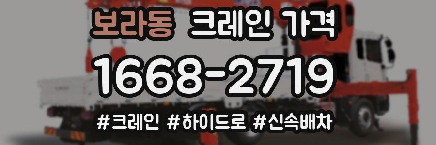 보라동 크레인 가격