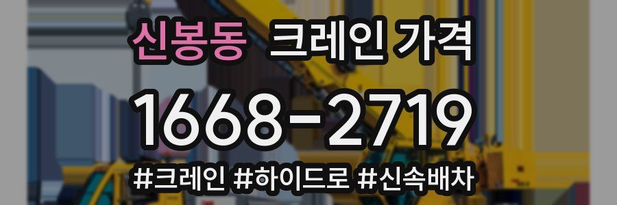 신봉동 크레인 가격