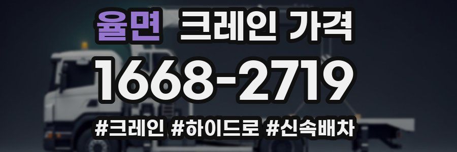 율면 크레인 가격