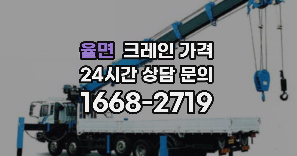 율면 크레인 가격