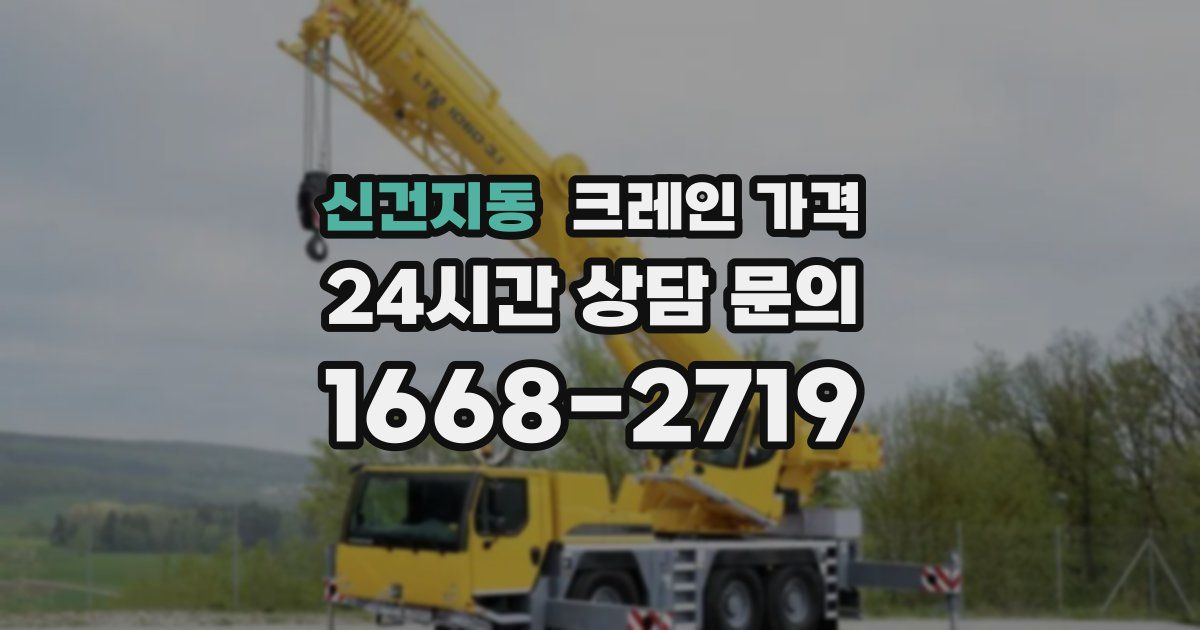 신건지동 크레인 가격
