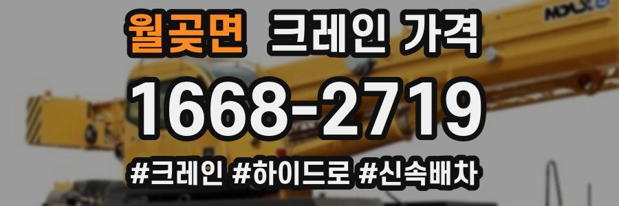 월곶면 크레인 가격