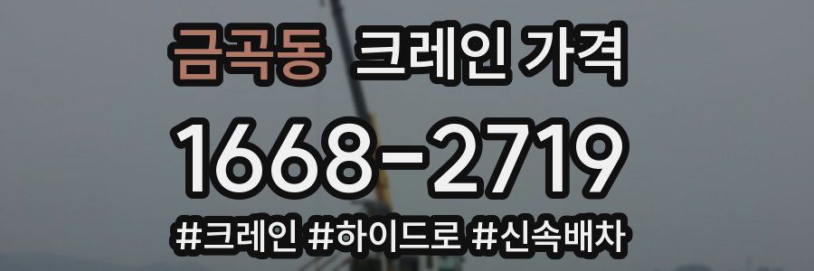 금곡동 크레인 가격