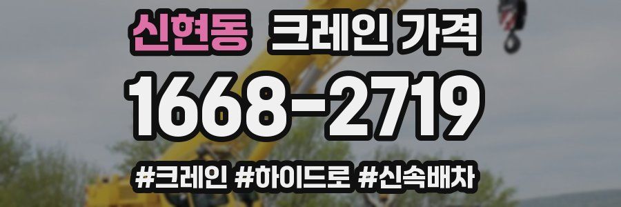 신현동 크레인 가격