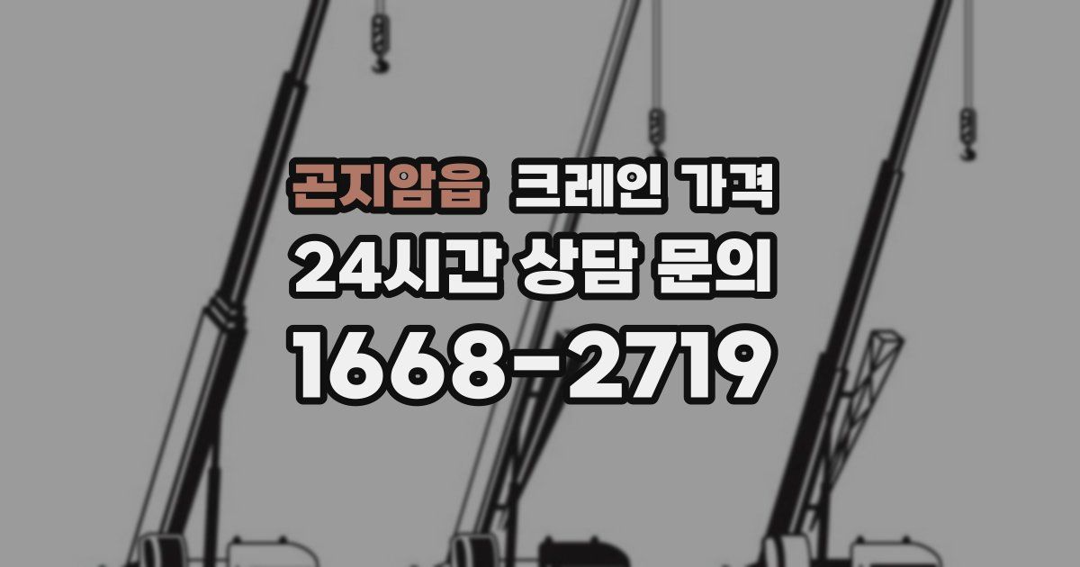 곤지암읍 크레인 가격
