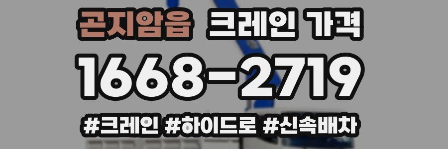 곤지암읍 크레인 가격