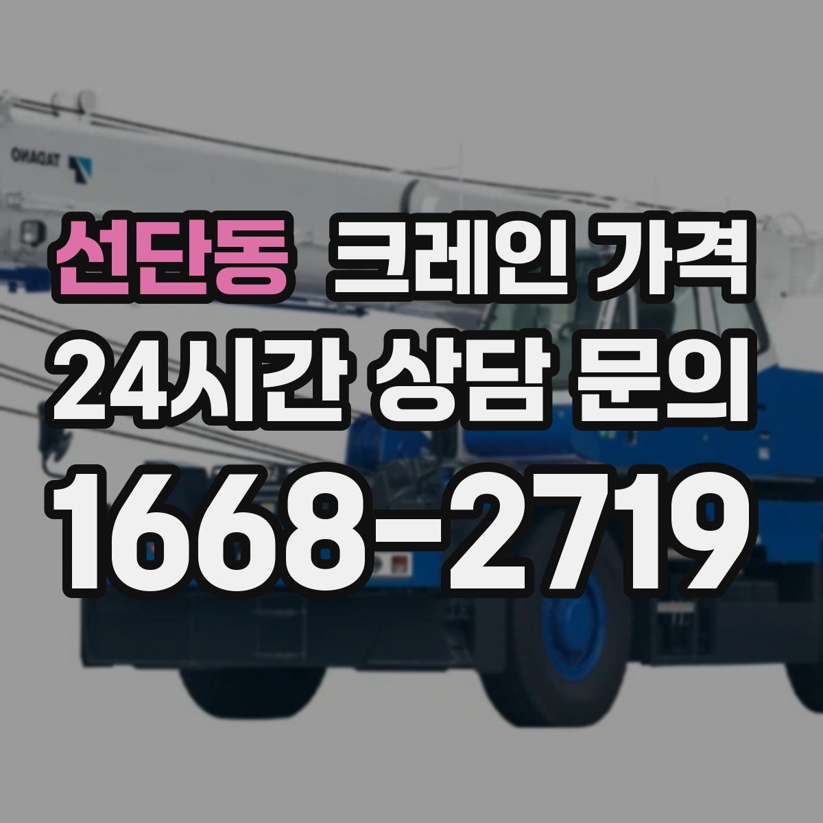 선단동 크레인 가격