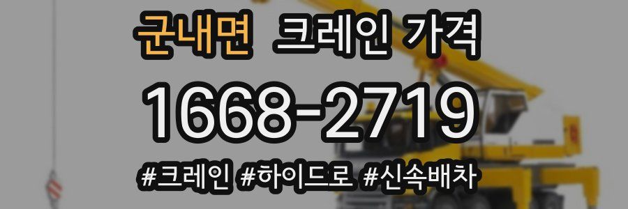 군내면 크레인 가격