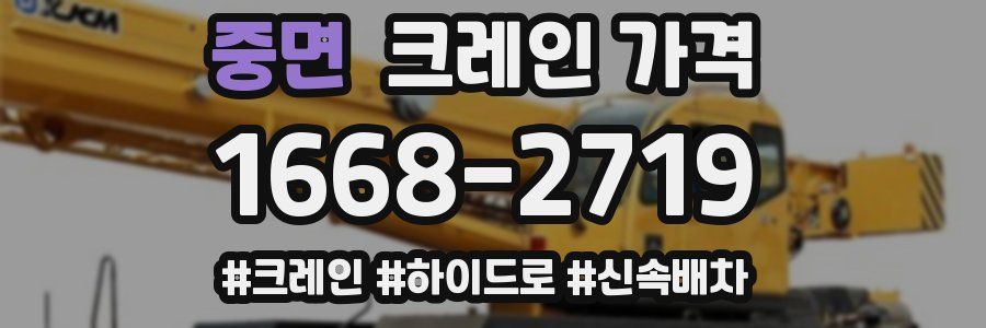중면 크레인 가격