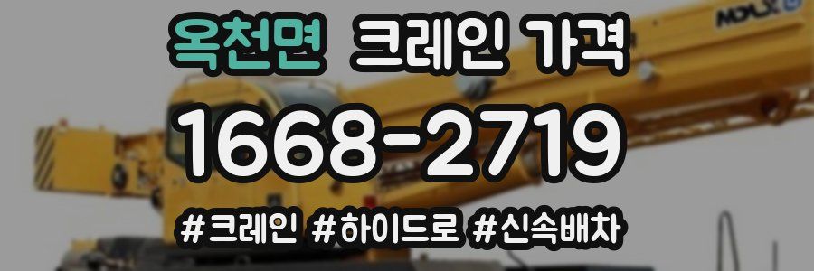 옥천면 크레인 가격