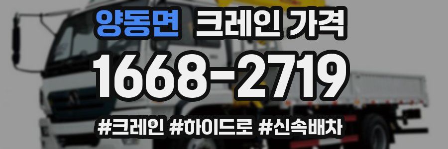 양동면 크레인 가격