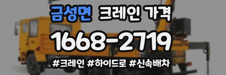 금성면 크레인 가격