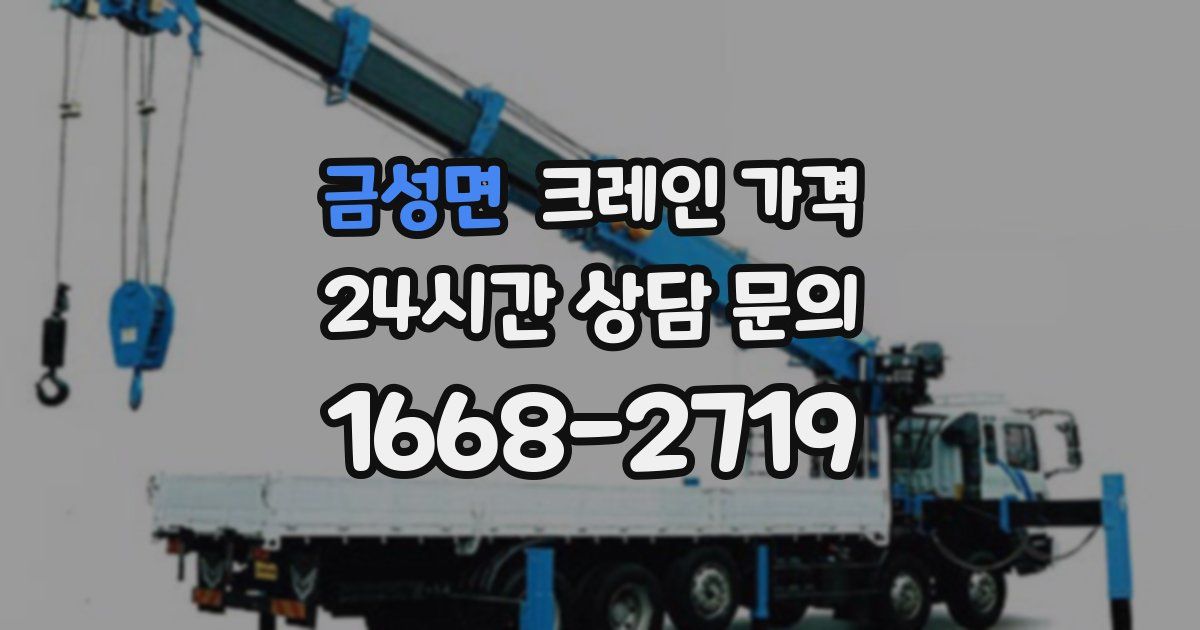 금성면 크레인 가격