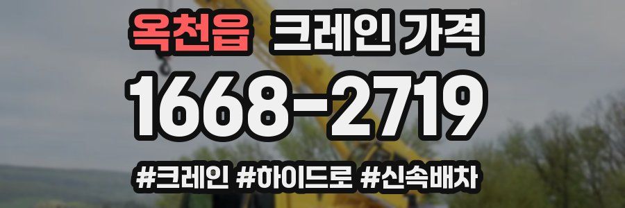 옥천읍 크레인 가격