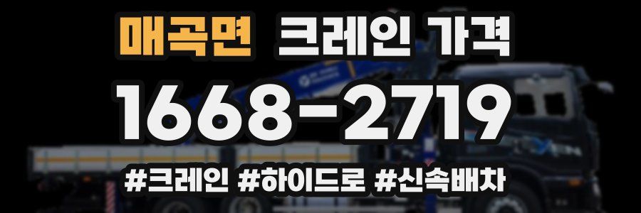 매곡면 크레인 가격