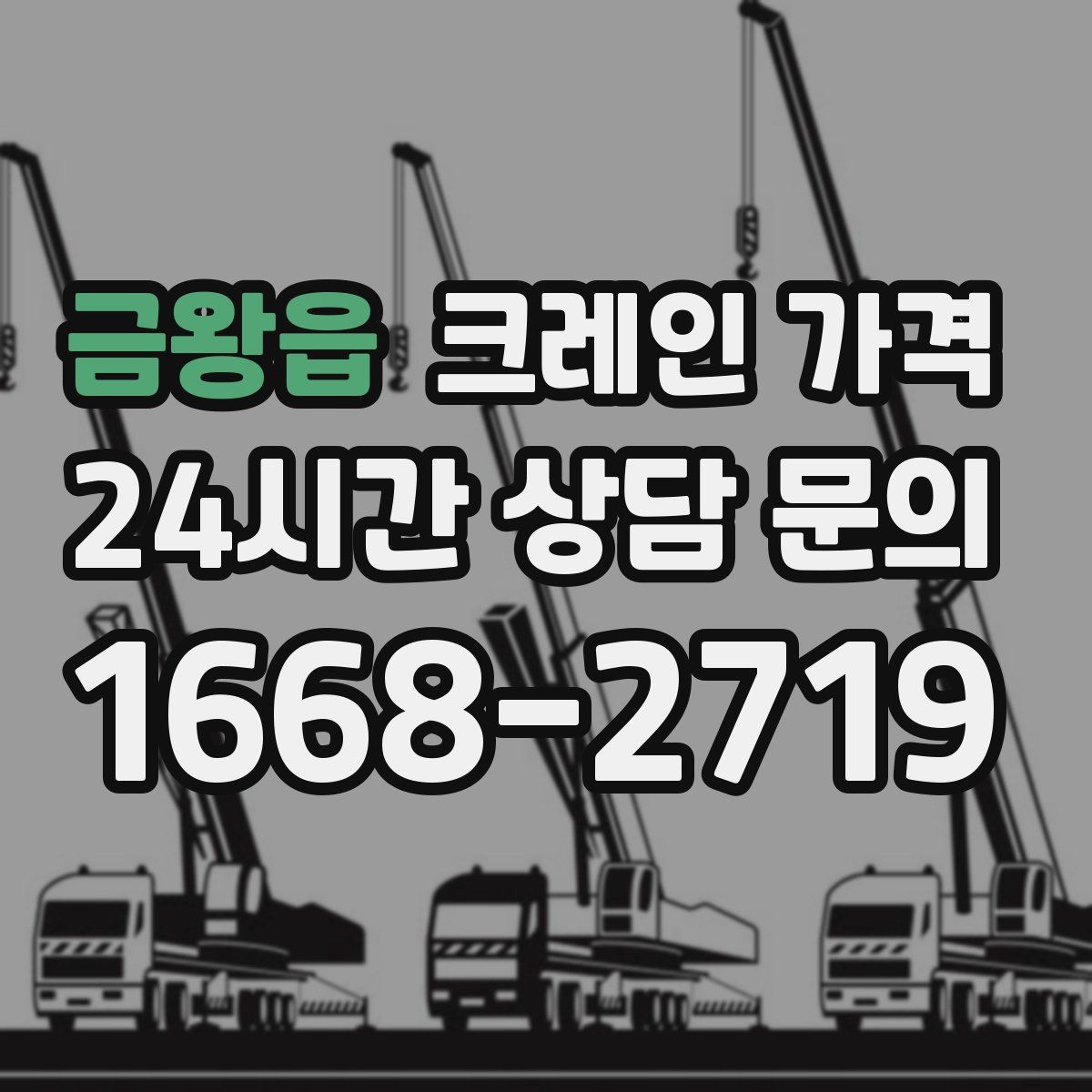 금왕읍 크레인 가격