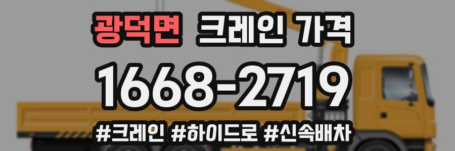 광덕면 크레인 가격