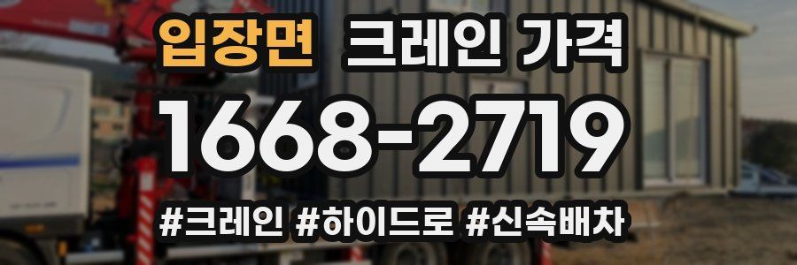 입장면 크레인 가격