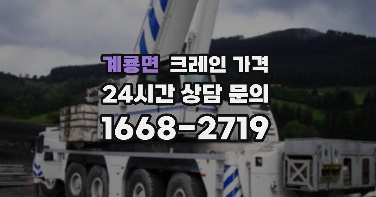 계룡면 크레인 가격