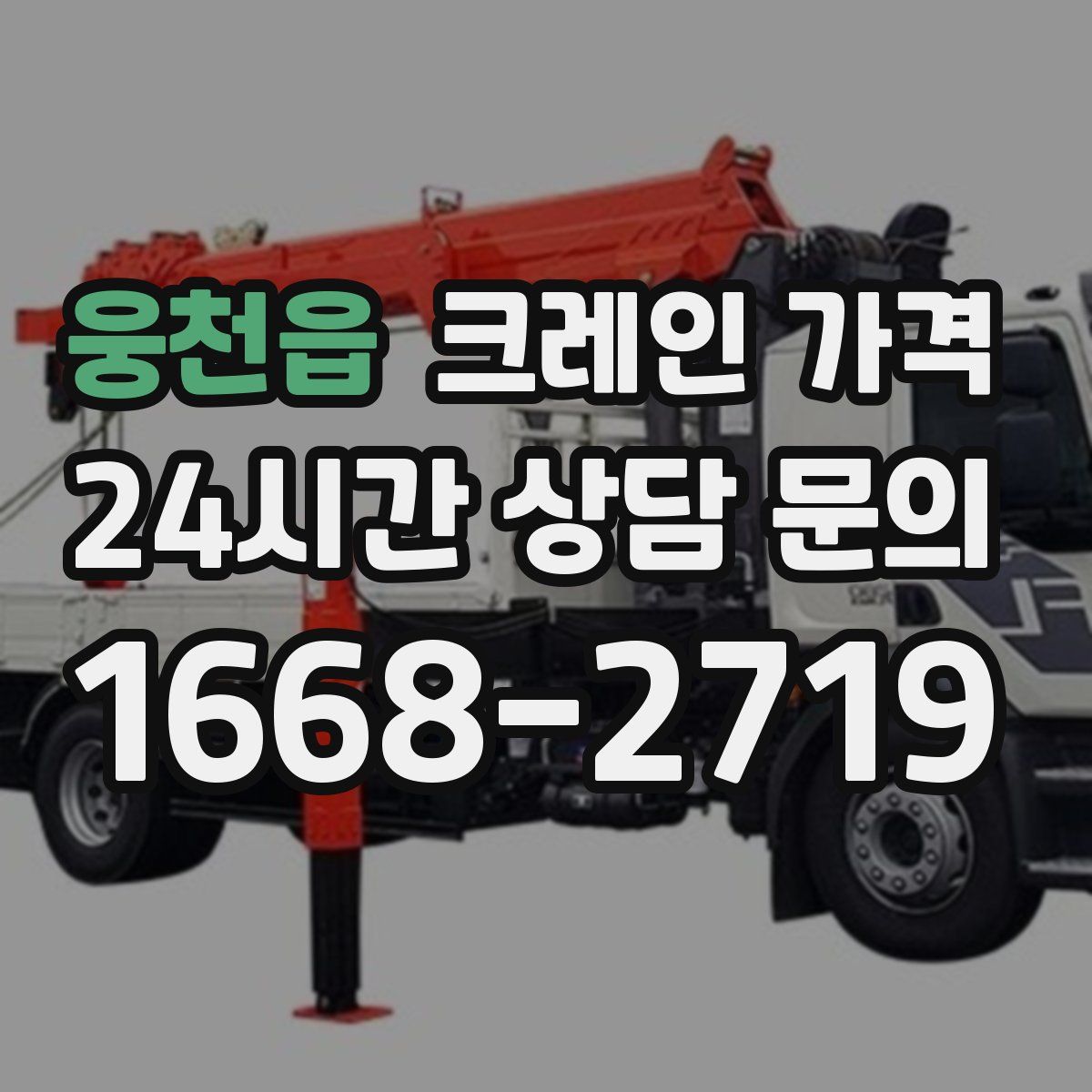 웅천읍 크레인 가격