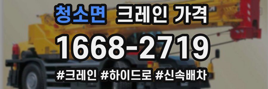 청소면 크레인 가격