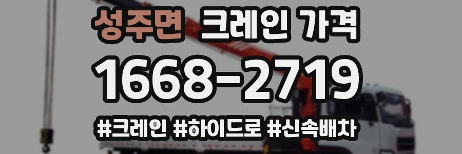 성주면 크레인 가격
