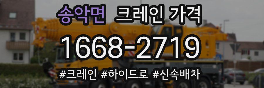 송악면 크레인 가격