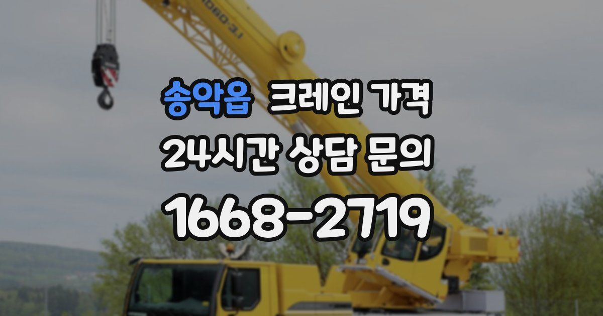 송악읍 크레인 가격