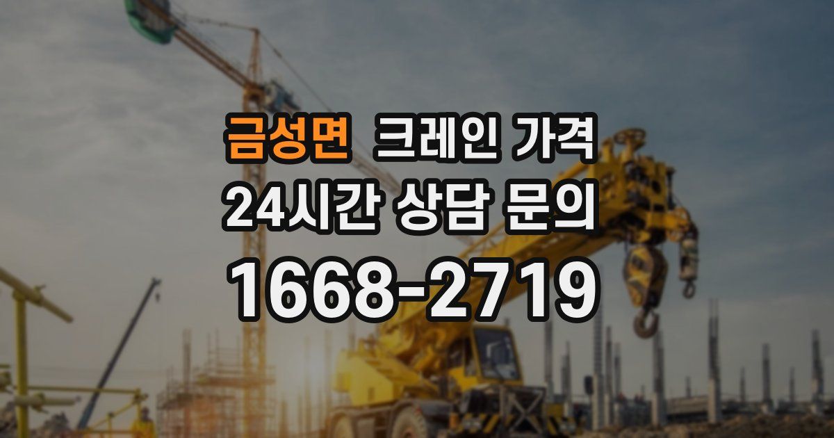 금성면 크레인 가격