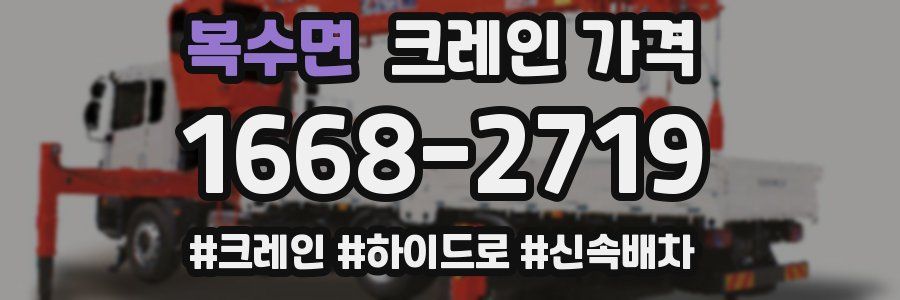 복수면 크레인 가격
