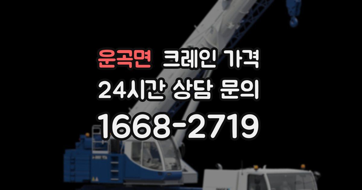 운곡면 크레인 가격