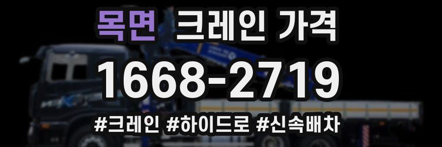 목면 크레인 가격