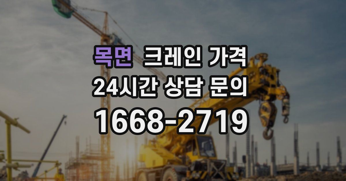 목면 크레인 가격