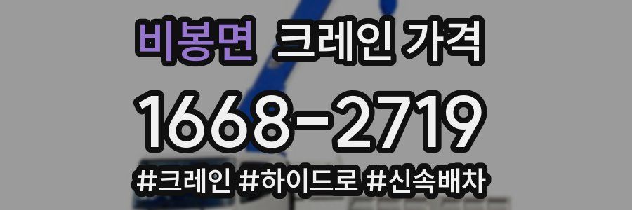 비봉면 크레인 가격