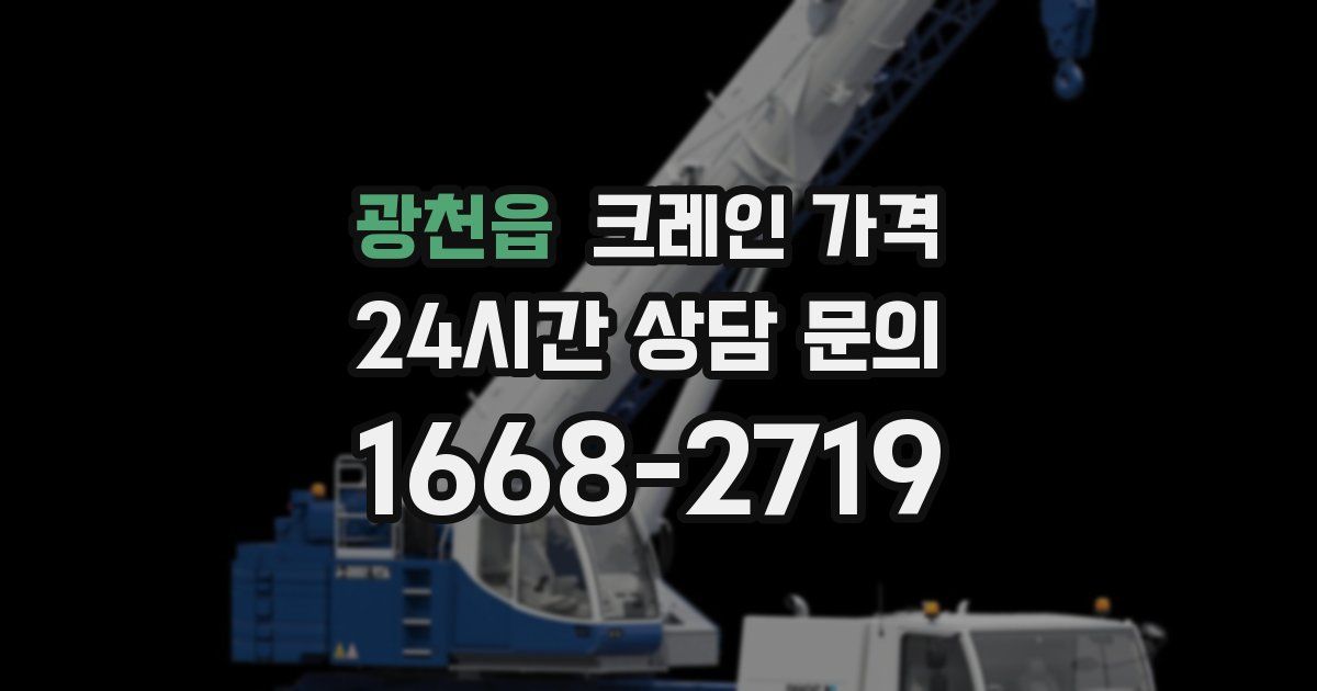 광천읍 크레인 가격