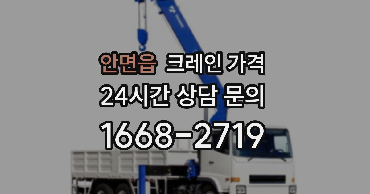 안면읍 크레인 가격