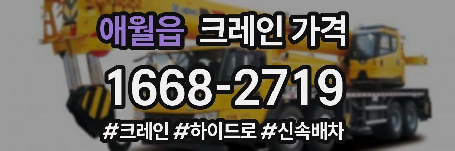 애월읍 크레인 가격
