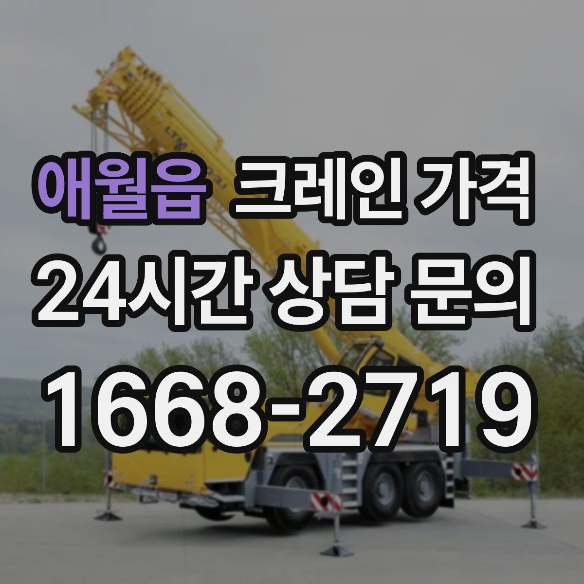 애월읍 크레인 가격