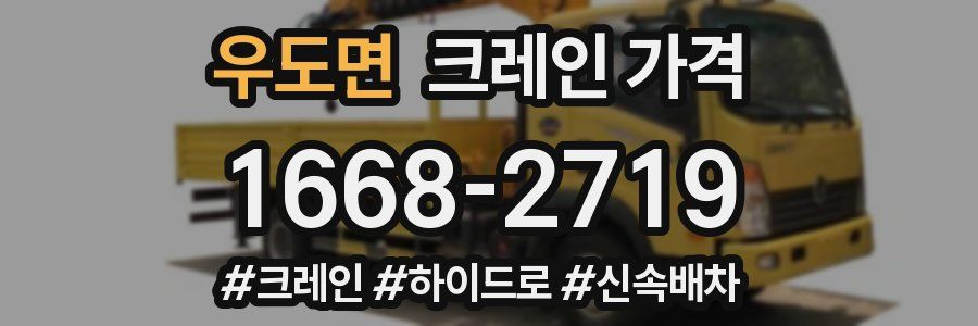 우도면 크레인 가격