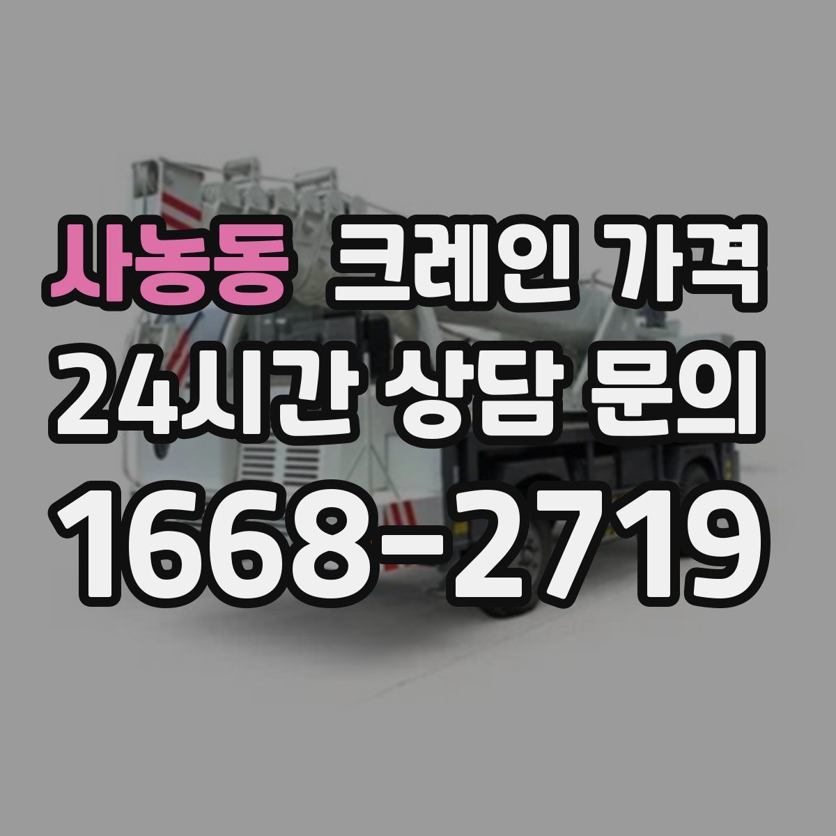 사농동 크레인 가격