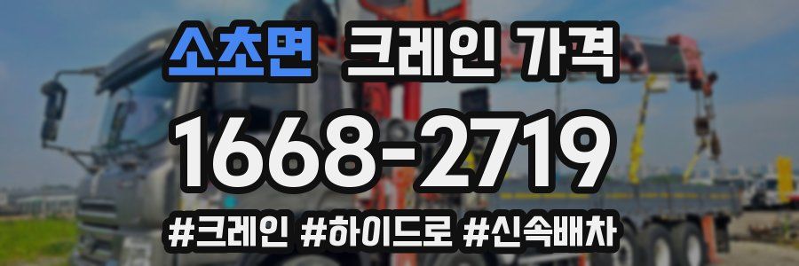 소초면 크레인 가격