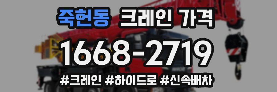 죽헌동 크레인 가격