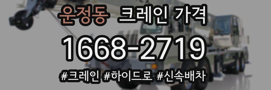 운정동 크레인 가격