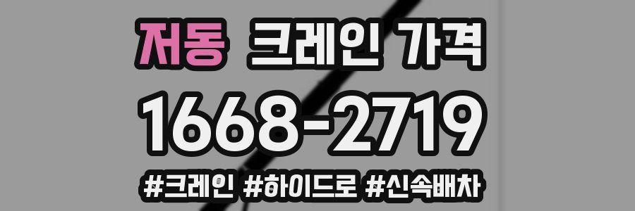 저동 크레인 가격