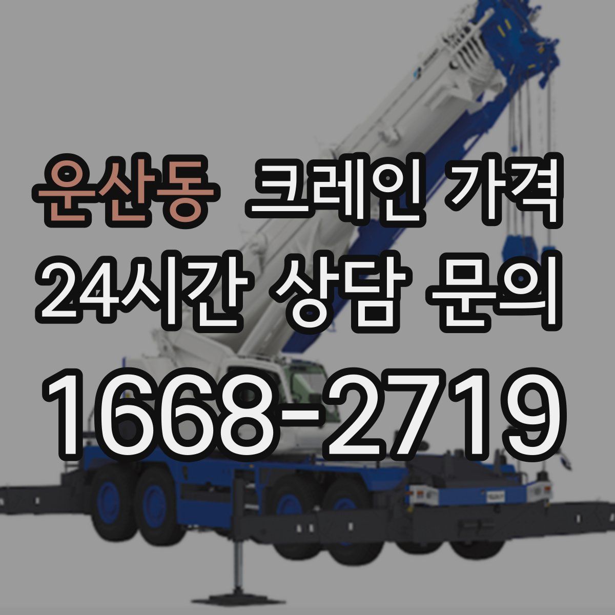 운산동 크레인 가격