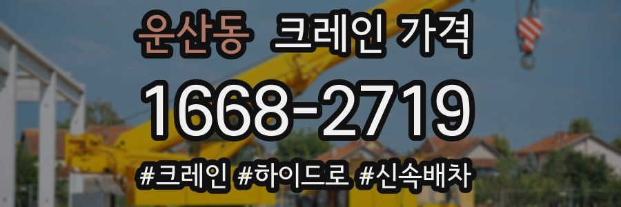 운산동 크레인 가격