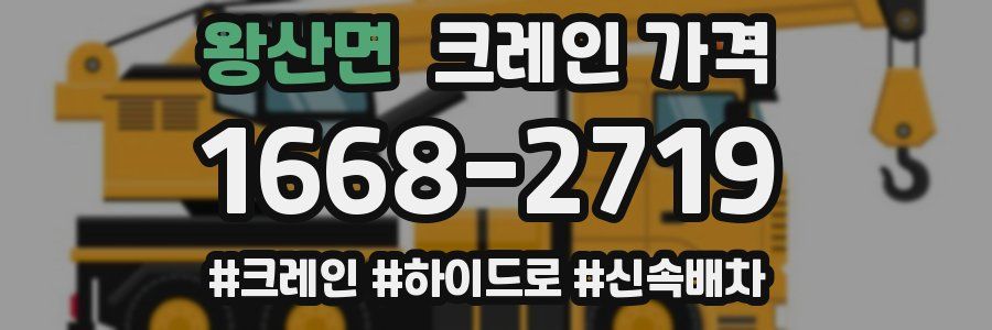왕산면 크레인 가격