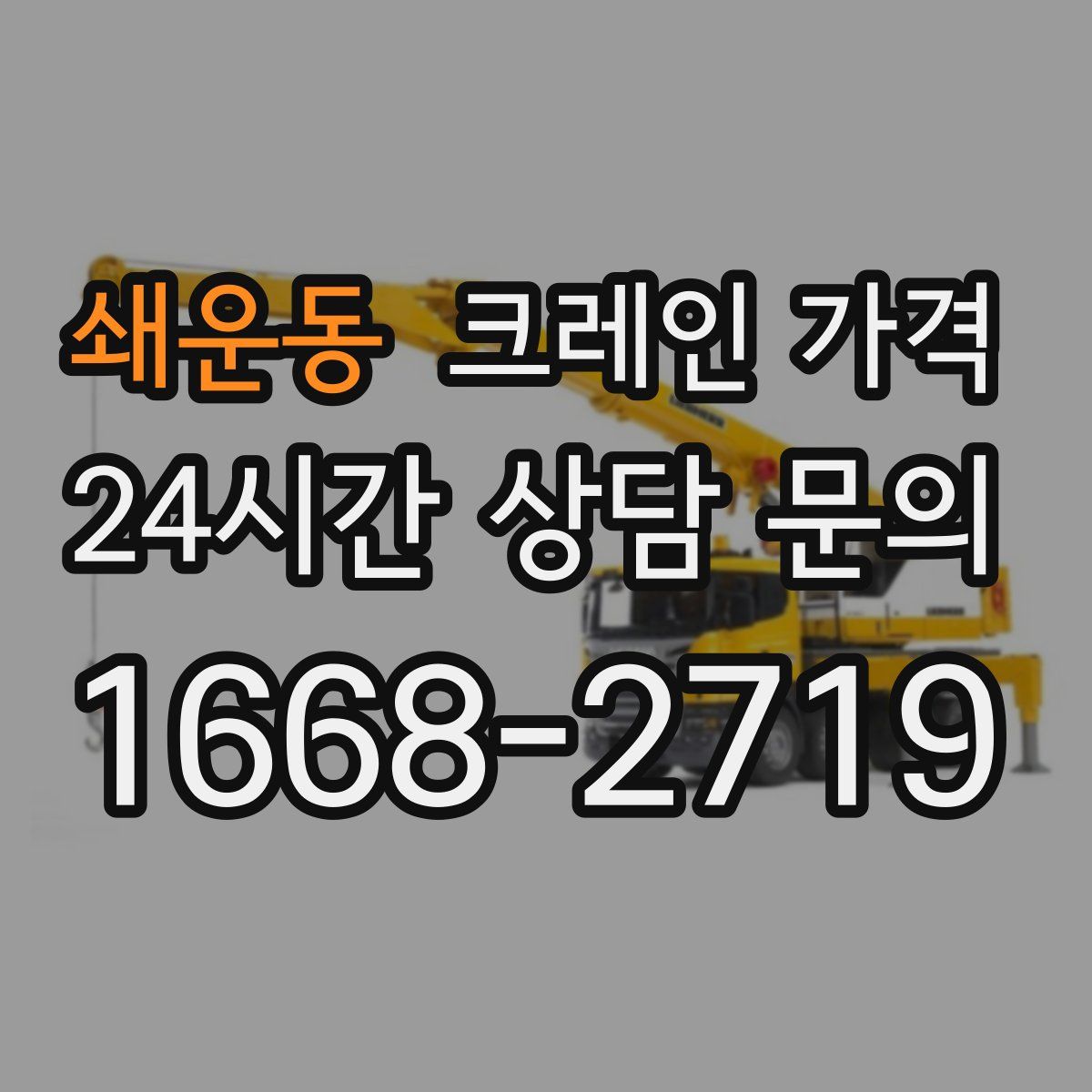 쇄운동 크레인 가격