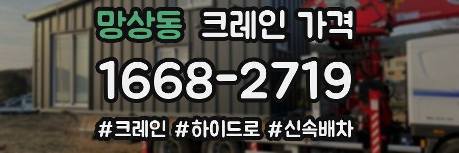 망상동 크레인 가격